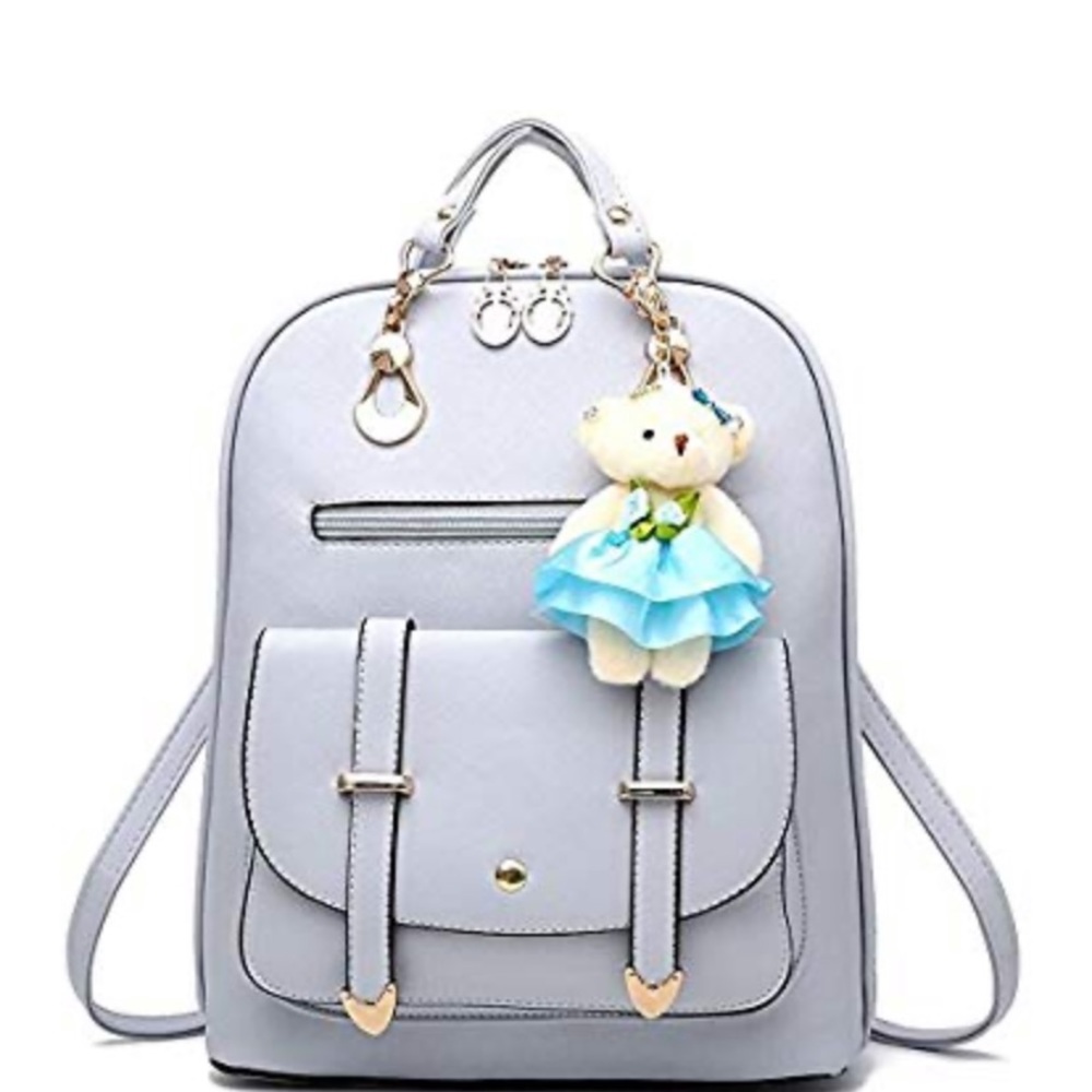 Light grey/blue mini backpack